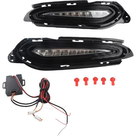 Luces diurnas LED bicolor (DRL) delanteras de 12 V compatibles con VEZEL HRV 14-18 (1/2)