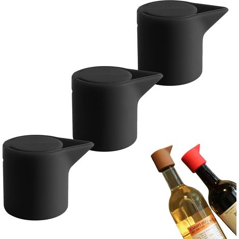 Ensemble anti-fuite ultime pour le vin - Bouchons de bouteille en silicone durable, protège-bouteilles portables et hermétiques pour la maison, le bar, le restaurant et les festivals-AquaForge (1/5)