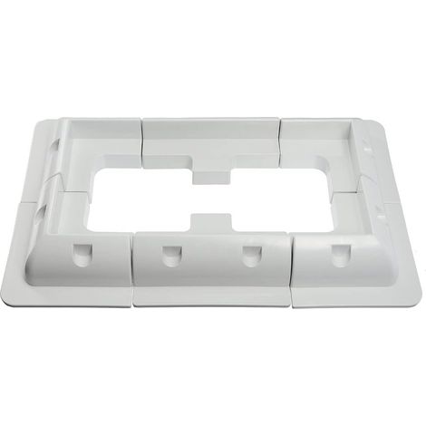 Set aus 6 Montageschienen für Solarmodule – Für Fahrzeugdach, Wohnmobil, Boot, Caravan – Weiß