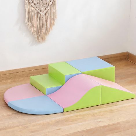 Modules de motricité bébé 6 pièces en mousse EPE avec revêtement (1/5)