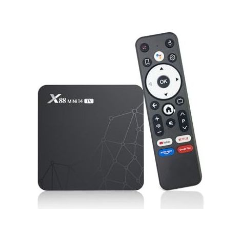 Android TV Box 14.2GB RAM 16GB ROM TV Box 4K HDR10 RK3518 Quad-Core, 100Mbps Ethernet, Wi-Fi 6/Bluetooth 5.2, Spanish Voice Control (1/5)