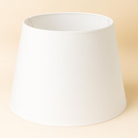 1 Abat-jour, Diamètre 40 cm, Tissu coton, Doublure PVC blanc, Style Empire, Pour lampe de table (1/3)