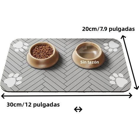 Saugfähige Futter- und Wassermatte für Hunde und Katzen, Größen S, M, L, wasserdicht mit Gummidichtung für schnelles Trocknen (1/5)