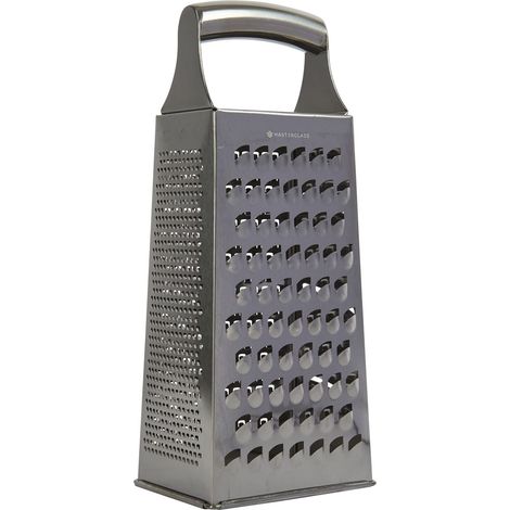 Kitchen Craft MCGRATEBOX - Grattugia de 4 lati (19 cm), acciaio inox (1/4)