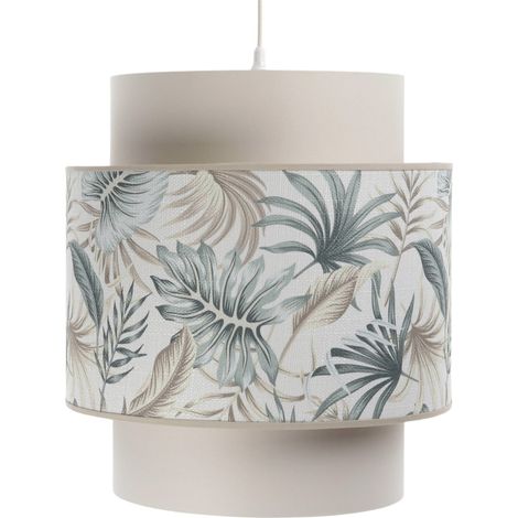 Suspension Extérieur motif fleuri beige - Bleu, beige (1/5)
