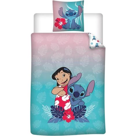 Parure de lit Parure de lit Lilo et Stitch - rose et bleu pastel  - 140x200 cm (1/3)