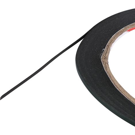 Ruban adhésif double face en mousse noir, super fort, 10 m x 2 mm, autocollant puissant, rouleau résistant, fixation solide pour bricolage et usage domestique (1/3)