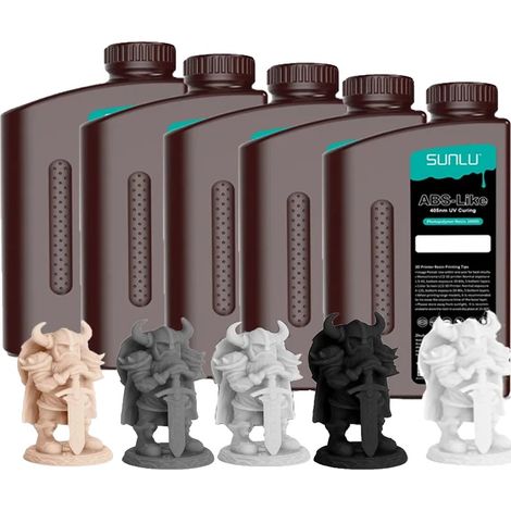 Resina per stampa 3D, lavabile con acqua, polimerizzazione UV rapida, materiale misto simile all'ABS (1/2)