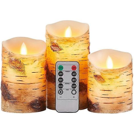 Bougies électroniques LED télécommandées avec effet de balancement, 10 boutons et minuterie. (1/5)