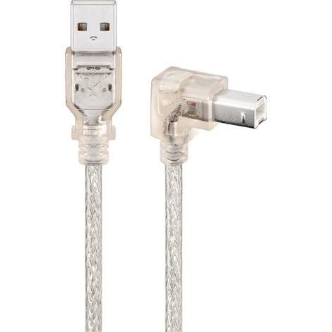 Goobay 93575 cable USB USB 2.0 0,5 m USB A USB B Transparente