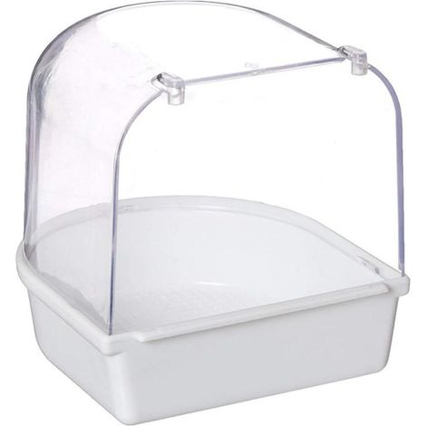 Baño para pájaros para jaula,bebedero para pájaros,jaula de plástico colgante,accesorios multifuncionales adecuados para agapornis (1/4)