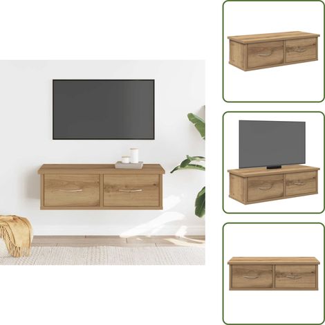 Wandschrank Artisan-Eiche 60x26x18,5 cm Holzwerkstoff - Hängeschrank - Hängeschränke - TV-Hängeschrank - Wandschrank (1/5)