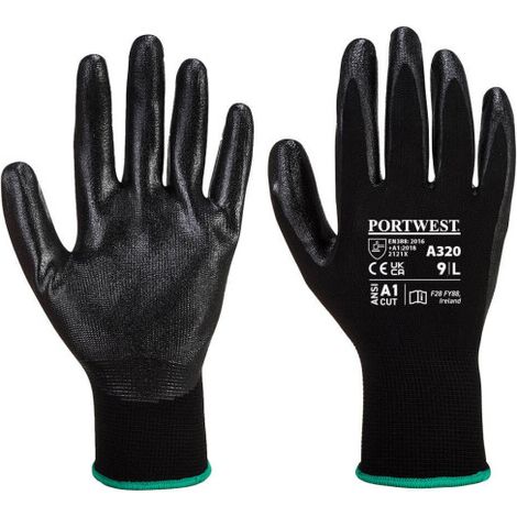 Guante Dexti-Grip de precisión Dex. 5 A320 XXL Negro