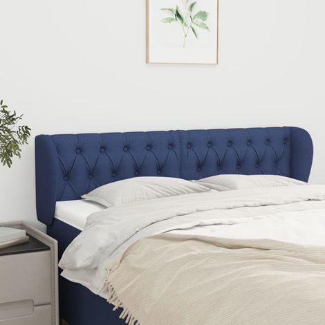 Kopfteil mit Ohren Blau 147x23x78/88 cm Stoff (1/5)