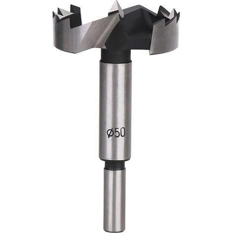 Foret Forstner 50 mm, foret Forstner 50 mm pour bois, forets à tige ronde (1/4)