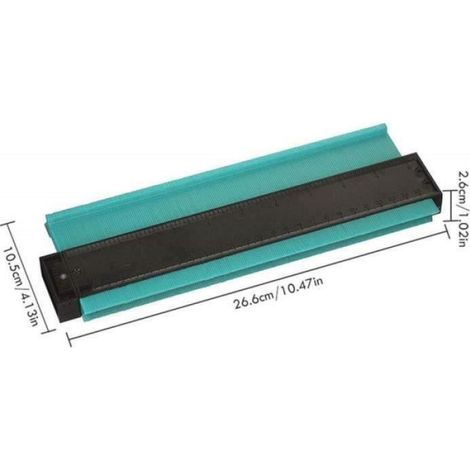 Jauge de Contour, Samione Contour Duplication Copieur de Profil Jauge de Profil pour conduits en Plastique Tuyaux de Bobinage 25CM (1/4)