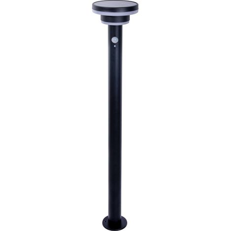 Naeve NORA Borne solaire d'extérieur LED 86 cm noire PIR + capteur crépusculaire 3 000 K IP44