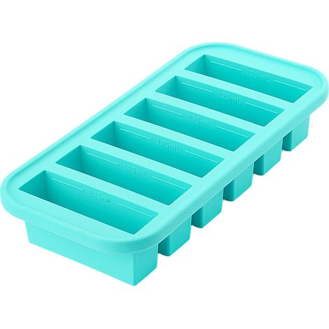 moldes de silicona para congelar, con líneas de llenado de 250 ml y 500 ml, aptos para horno y lavavajillas, ideales para preparar sopas. (1/5)