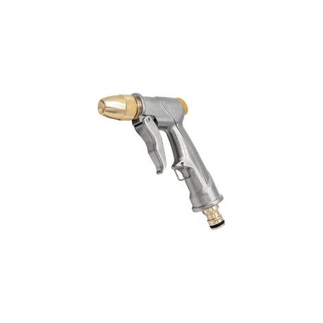 Pistola de riego de metal de sección corta, pulverizador de jardín de alta presión, perilla de control de flujo fácil - Metal - para lavado de autos, riego de jardín/césped (1/5)