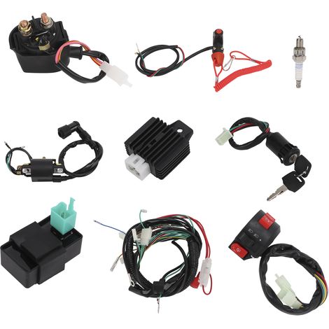 Elektrischer Kabelbaum mit Regler, Zündkerze und CDI für 50cc 70cc 90cc 110cc 125cc 4-Takt Quad, Komplettset. (1/5)