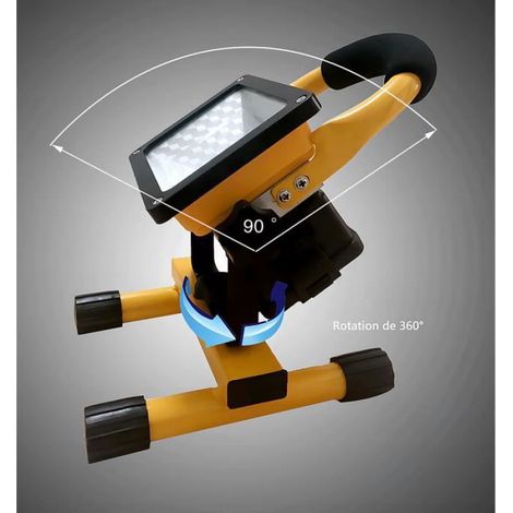 Thanmoer Projecteur LED Rechargeable, Lampe rechargeable, 30W 3 modes d'éclairage Portable Super Brillant Lampe de Travail (1/4)