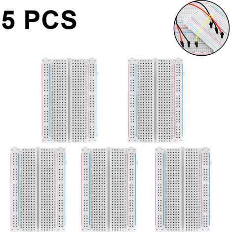 Plaque D'essai - 400 Contacts - 8,5 X 5,5 Cm - Pour Circuits Électroniques - 5 Pièces (1/5)