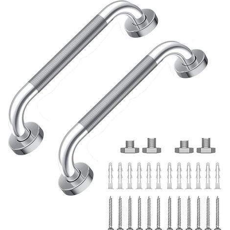 30 cm langer, rutschfester Haltegriff aus Edelstahl zur Wandmontage für das Badezimmer – Sicherheits-Balance-Griff fürs Badezimmer (1/5)