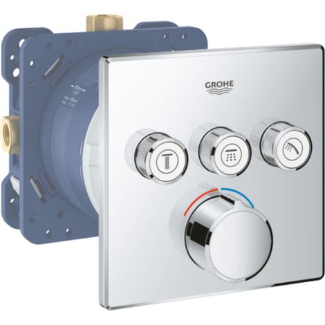 GROHE Grohtherm mezclador termostático empotrable frontal + GROHE Rapido Smartbox cuerpo empotrable (1/5)