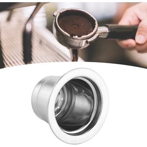 Cápsula de café reutilizable y recargable de acero inoxidable – Compatible con cafeteras manuales – Tamaño estándar de 4 cm – 1 unidad (1/5)