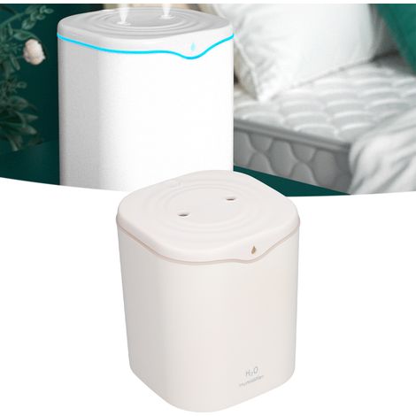 Luftbefeuchter mit zwei Düsen und großem 2-Liter-Fassungsvermögen für Zuhause, Büro, Schlafzimmer, Arbeitszimmer, Aromadiffusor, tragbar, leise, Mini-Luftbefeuchter, USB-Anschluss, weiß (1/5)