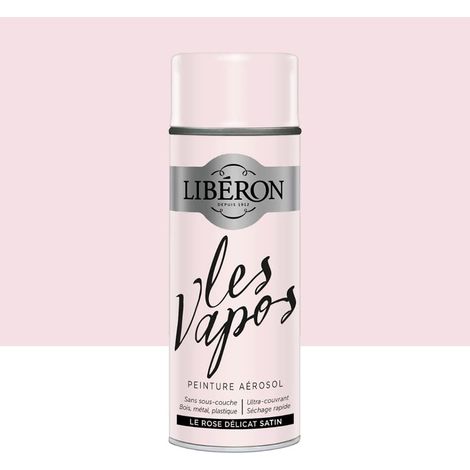 Peinture aérosol LIBÉRON Les Vapos Satin Le Rose Délicat 0,4 L (1/4)