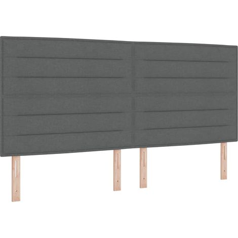 Maison Exclusive - LED Boxspringbett mit Matratze Dunkelgrau 200