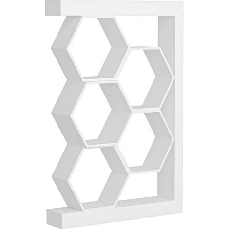 Étagère bibliothèque moderne blanche mat Sulano 90cm (1/5)