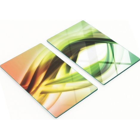 Küchenschneidebretter aus Glas mit abstraktem Augenmotiv, 2 x 30 x 52 cm (1/5)
