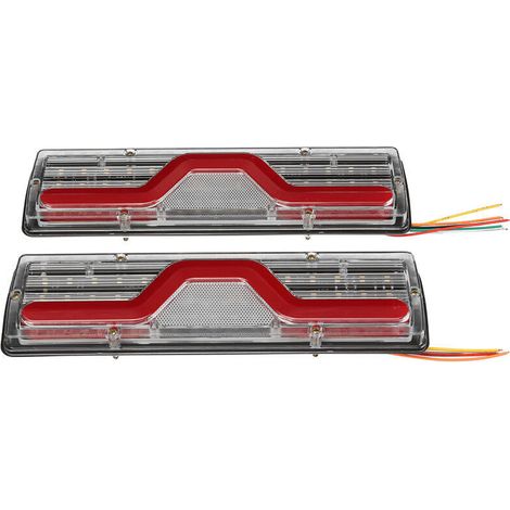 VURAHOME - 2 pièces 12/24 V 47 LED dynamique arrière feu stop frein indicat bateau remorque caravane Van (1/5)