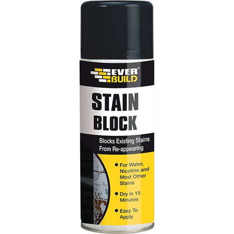Everbuild Sika Stain Block Spray - 400ml, Fast-Drying Anti-Stain Primer for Interior and Exterior Surfaces (1/5)