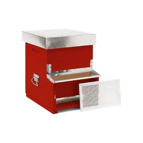 Arnia 10 favi Dadant Blatt fondo fisso antivarroa cereo block 21C 27kg - Rosso mattone