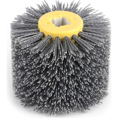 Brosse de polissage de roue de tréfilage, Machine de finition de satin de brosse en nylon, brosse de meulage de grain de roue de polissage de haute résistance, 120 (1/5)