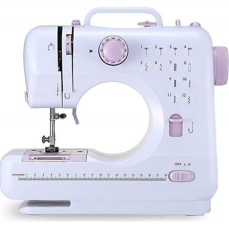 505A 12-Stich-Elektro-Nähmaschine, Mini-Haushaltsnähmaschine mit Doppelfaden, EU 220V (1/5)
