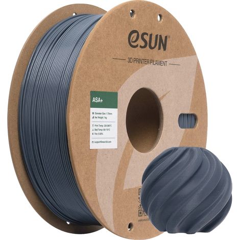 Filamento per stampante 3D, ASA+, elevata resistenza agli urti, grigio (1/2)