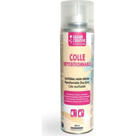 Colle Repositionnable Spray - MARQUE 404 - 250ml - Transparent - Application Précise