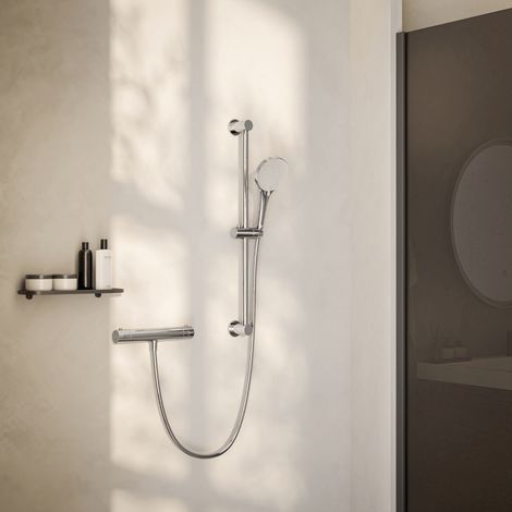 Colonne de douche thermostatique LOMAZOO chrome entraxe 15 cm