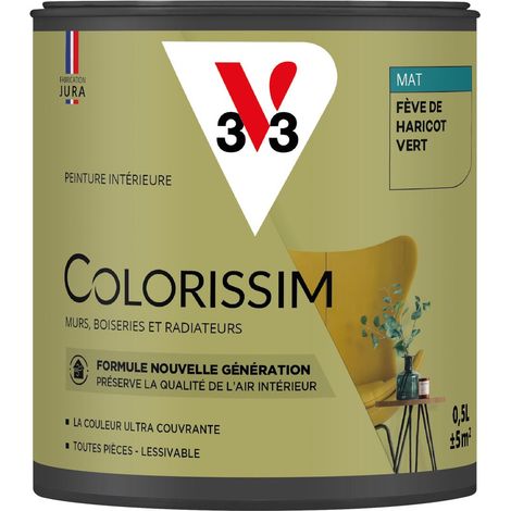 Peinture murale intérieure Colorissim® V33 Fève de haricot vert Mat 0,5L (1/5)
