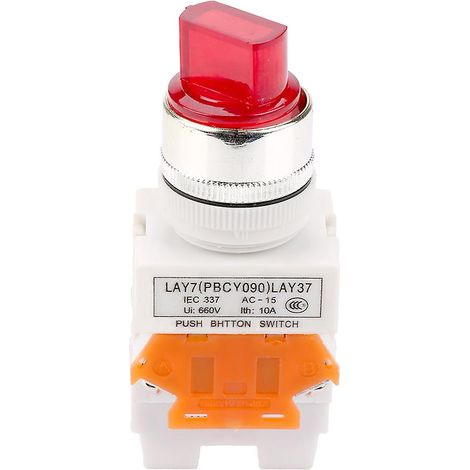 Commutateur rotatif à verrouillage automatique à deux positions avec LED, modèle LAY37 - 11XD/2 (1/5)