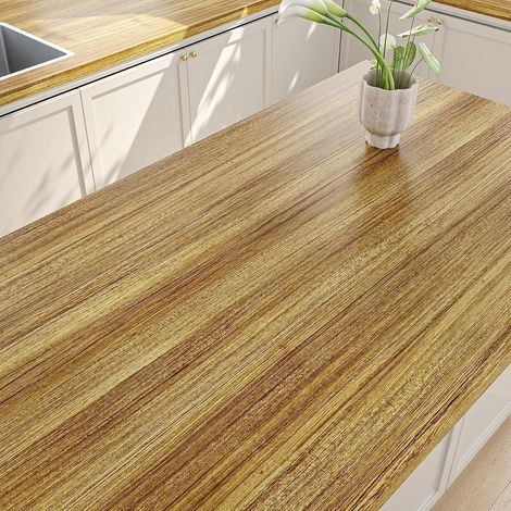 Papier Adhésif pour Meuble Effet Bois Marron 60 x 400 cm Imperméable Vinyle Adhésif Effet Bois Papier Peint Adhesif Mural pour Décorer Film Vinyle Autocollant des Cuisine Murs Stickers (1/5)