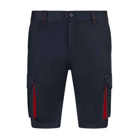 Bermudas stretch bicolor multibolsillos VELILLA 103034S 52 Azul navy / Rojo