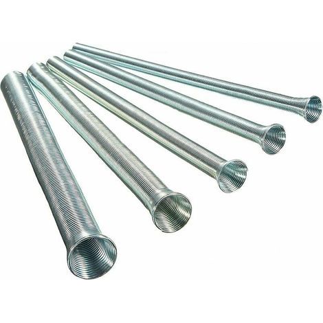 Ensemble de 5 tubes à ressort pour cintrer les tubes en cuivre et en aluminium. Cintreuse à ressort. Cintreuse pour fil PVC. Cintreuse à ressort. (1/5)