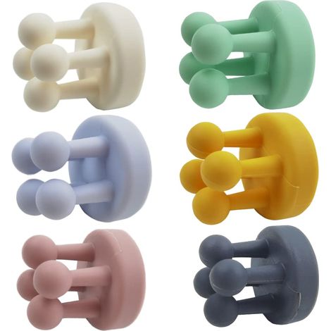 Crochets en silicone auto-adhésifs, 6 crochets de salle de bain, supports muraux en silicone sans perçage pour brosses à dents à suspendre dans les salles de bain, les cuisines et les bureaux. (1/5)
