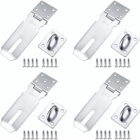 Filiyano – Support de verrouillage à – Cadenas avec vis - lot x4 Support de verrouillage à moraillon Poignée de porte extérieure avec cadenas pour (1/5)