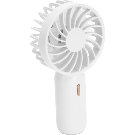 Ventilateur portable rechargeable USB, petit ventilateur à ventilation améliorée pour les voyages, le bureau et les études (blanc) (1/5)